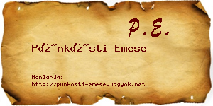 Pünkösti Emese névjegykártya